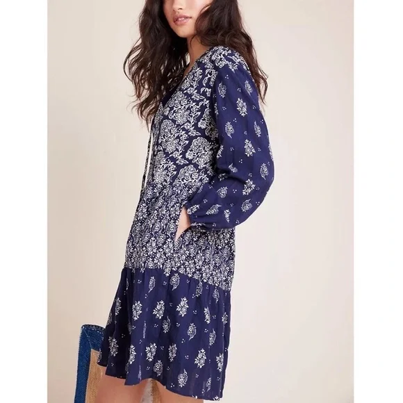 Anthropologie Maeve Carlita Tiered Tunic Dress